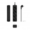 REGLETA 4 TOMAS SCHUKO SININT NEGRA 1,4M