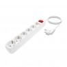 REGLETA 6 TOMAS SCHUKO+INT BLANCA 1,4M