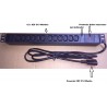 REGLETA 19" 12xC13 + LED+ PROTECSOBRECAR