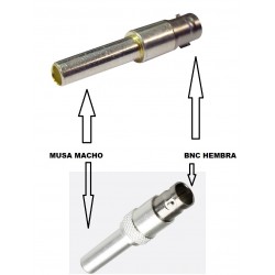 ADAPTADOR AEREO MUSA MACHO A BNC HEMBRA