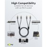 CABLE 2xRCA M-M 0,5MTS GRIS profesional