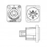 CONECTOR POWERCON 20A IN AZUL CHASIS NEU