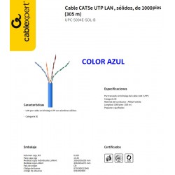 CABLE UTP CAT5E RIGIDO AZUL...