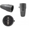 CONECTOR SCHUKO HEMBRA GOMA NEGRO RECTO