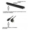 REGLETA 19" 12xC13 + LED+ PROTECSOBRECAR