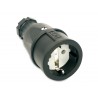 CONECTOR SCHUKO HEMBRA GOMA NEGRO PCE