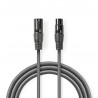 CABLE AUDIO XLR3 M-H 20MTS GRIS OSCURO