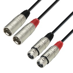 CABLE AUDIO 2 PAR 2xXLR3 M-2xXLR3 H 20M