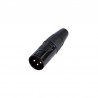CONECTOR XLR3 MACHO AEREO NEGRO REAN NEU