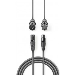 CABLE AUDIO XLR3 M-H 0,5MTS...