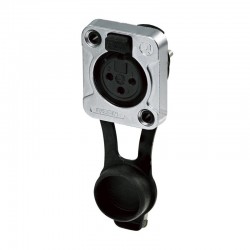 CONECTOR XLR3 HEMBRA PANEL NIKELREANIP65