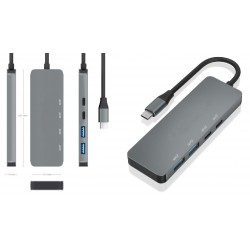 ADAPTADOR USB C M-2xUSB C+2xUSB A 15cm