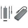 ADAPTADOR USB C M-2xUSB C+2xUSB A 15cm