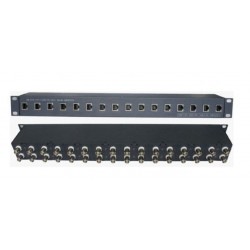 PANEL 19" 2U 32xBNC + 16xRJ45 PARA BALUN
