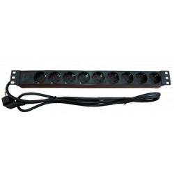 REGLETA 19" 9 TOMAS SCHUKO SIN INTERRUPT