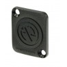 PLACA TAPA CIEGA SERIE D XLR NEGRA NEUTR