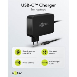 ALIMENTADOR 220V 1xUSB C 20V 4.5A 90W
