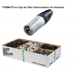 CONECTOR XLR3 MACHO AEREO NIKEL NEUTRIK