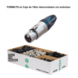 CONECTOR XLR3 HEMBRA AEREO NIKEL NEUTRIK