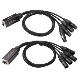 KIT ADAPTADOR RJ45 H a 4 x XLR5 H+M 75cm