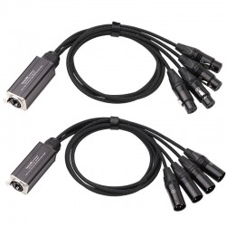 KIT ADAPTADOR RJ45 H a 4 x XLR3 H+M 75cm