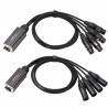 KIT ADAPTADOR RJ45 H a 4 x XLR3 H+M 75cm