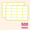 PACK 500u ETIQUETA PEGATINA BLANCA 40x20