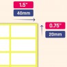 PACK 500u ETIQUETA PEGATINA BLANCA 40x20