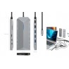 USB-C DOCK 12 EN 1 GRIS 30cm (con audio)