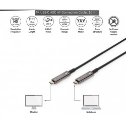 CABLE USB C M-M 10M AOC POR FIBRA OPTICA