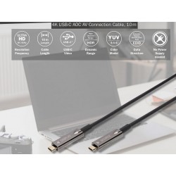 CABLE USB C M-M 10M AOC POR FIBRA OPTICA
