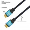 CABLE HDMI M-M 4K 10M NYLON GOLD V.2.0
