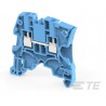 BORNA CARRIL DIN 1 POLO PASO AZUL 4mm