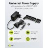ALIMENTADOR UNIVERSAL 3-12V 1A 12W NEGRO