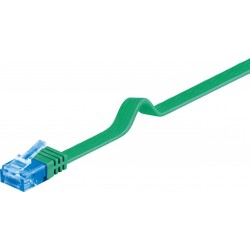 CABLE UTP CAT6A PLANO RJ45 M-M 0,5M VERD