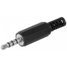 CONECTOR MINIJACK M 3,5mm ST 4P NEGRO