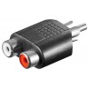 ADAPTADOR 1xRCA M 2xRCA H PASTILLA