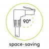 CABLE UTP CAT6 RJ45 M-M CODO-RECTO 1M B