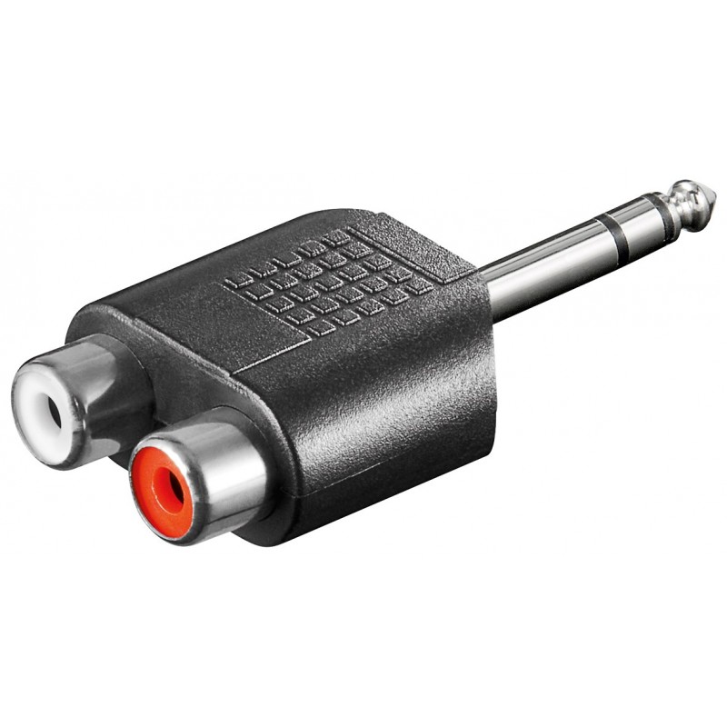 ADAPTADOR JACK M 6,3mm ESTEREO-2xRCA H