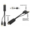 ADAPTADOR HDMI M+USB-DISPLAYPORT H 10cm