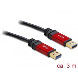 CABLE USB A 3.0 M-M 3MTS NEGRO