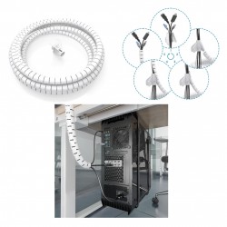 TUBO CUBRE CABLES 25mmX3M BLANCO+Aplicad