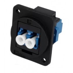 PLACA ADAPTADOR SERIE D XLR KEYSTON NEGR