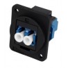PLACA ADAPTADOR SERIE D XLR KEYSTON NEGR