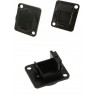 PLACA ADAPTADOR SERIE D XLR KEYSTON NEGR
