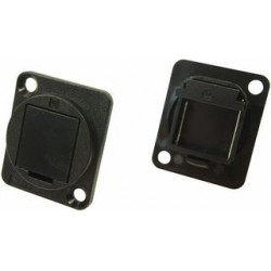 PLACA ADAPTADOR SERIE D XLR KEYSTON NEGR