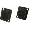 PLACA ADAPTADOR SERIE D XLR KEYSTON NEGR