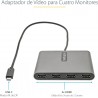 ADAPTADOR USB C M-4xHDMI H V3.1 HD