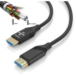 CABLE HDMI M-M V.2.1 10M FIBRA OPTICA 8K