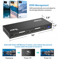 SWITCH HDMI 4 ENTRADAS 4 SALIDAS 4K@30Hz